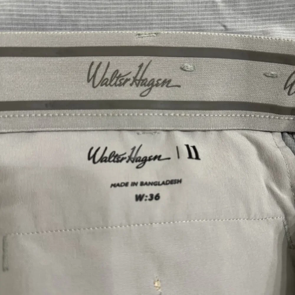 Walter Hagen 11 Men’s Gray Stripe Cocktail Golf Shorts Size 36